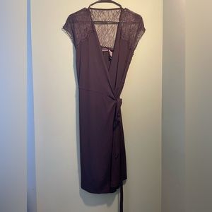 City Unlt d black, lacy, wraparound dress, size M